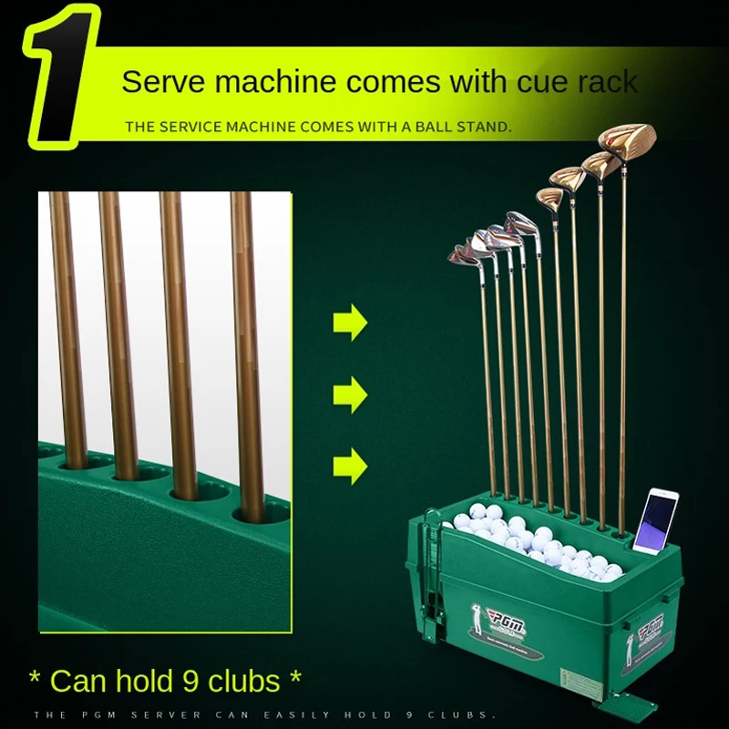 PGM Semi-automatic Golf Ball Machine ABS Material Automatic Golf Ball Dispenser Golf Clubs Holder Golf Training Service Machine