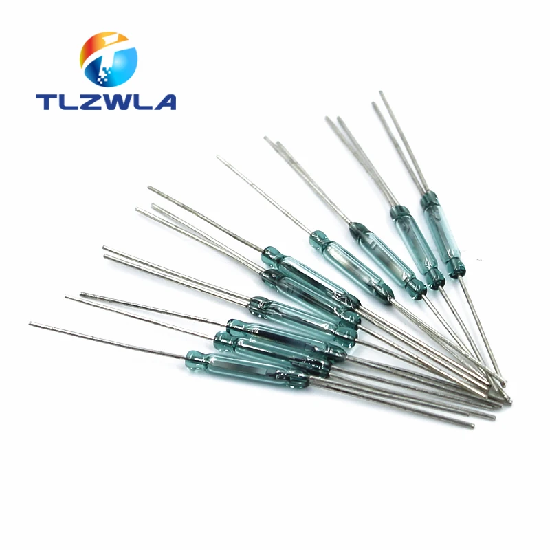 100PCS Reed Switch 3 pin Magnetic Switch 2.5*14mm Normally Open Normally Closed Conversion 2.5X14MM NO NC Conversion for Sensors