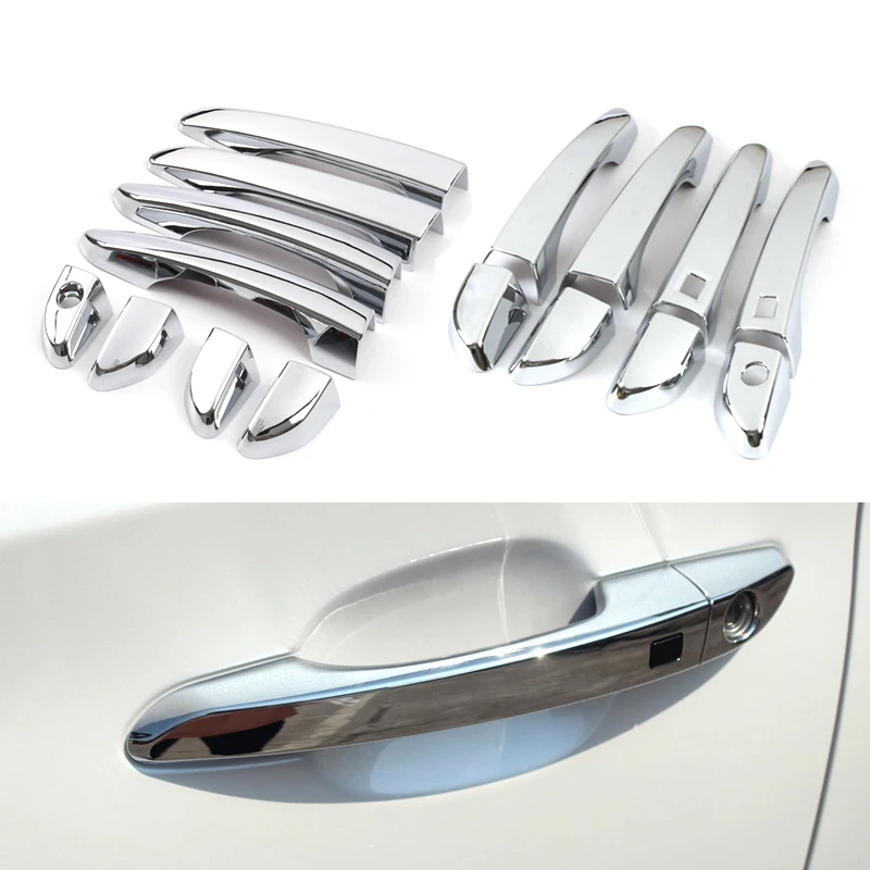 Chrome Door Handle Trim Cover For Hyundai Tucson 2015 2016 2017 2018 Car Detector Stick Styling