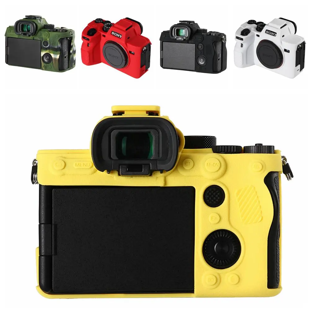 Top Texture Design Rubber Silicone Case Body Cover Protector Frame Skin for Sony Alpha 7S III / A7S III / ILCE 7SM3 A7SM3 Camera