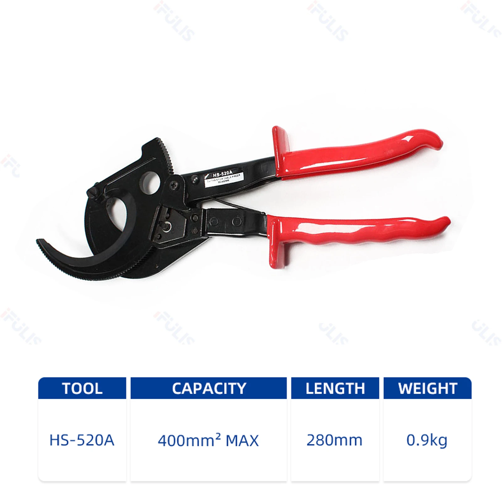 

Ratchet Electrician Crimping Pliers Scissors HS-520A 400mm Cable Cutter Tool Wire Stripper Germany Design Wire Cutter Plier