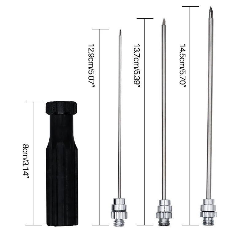 Livestock Cattle Pig Trocar Needle Stainless Steel Veterinary Trocars Deflation Needle Cow Sheep Rumen Puncture Exhaust Needles