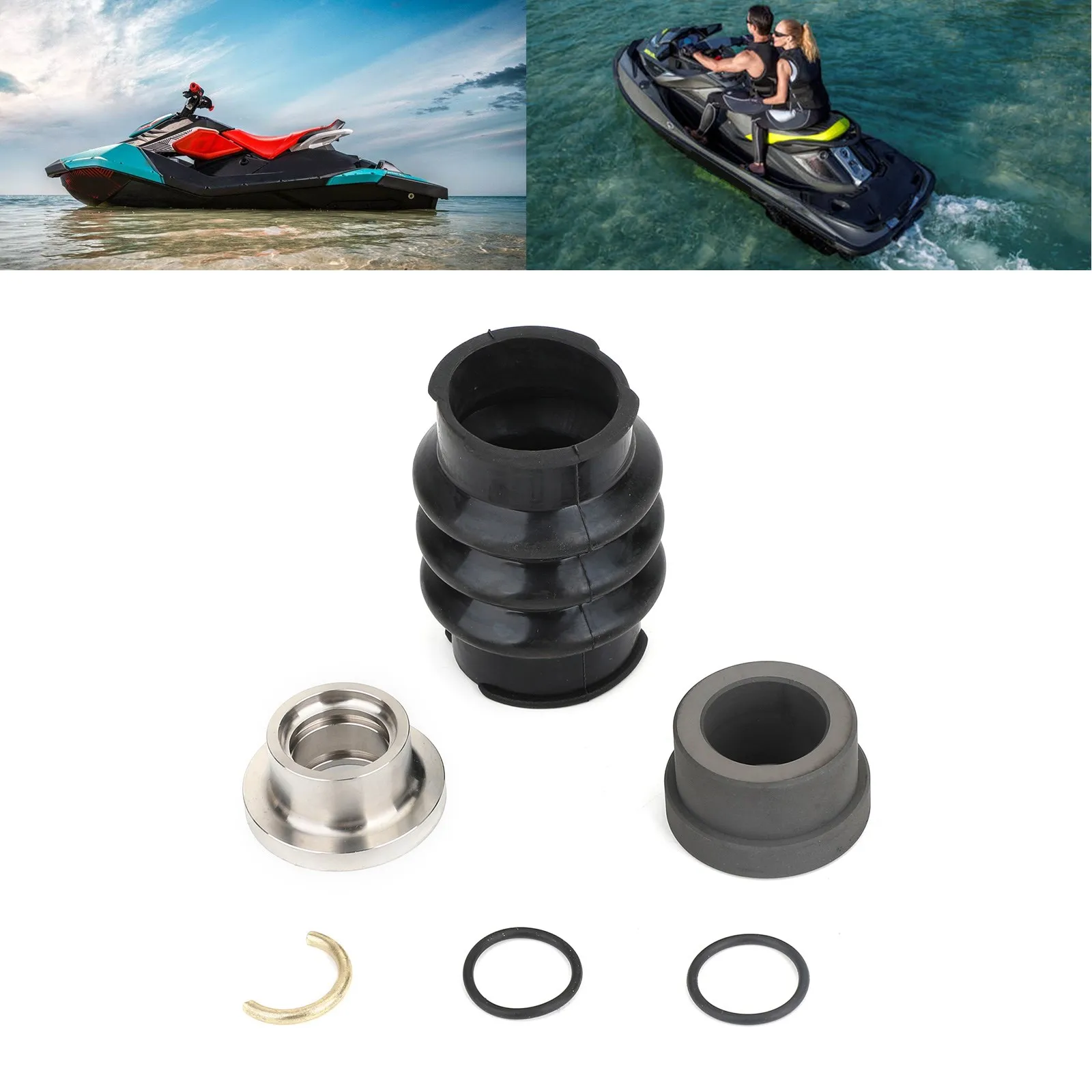 Artudatech 272000042 272000777 Carbon Seal Drive Line Rebuild Repair Kit & Boot for Sea Doo 717 720 787 800 951