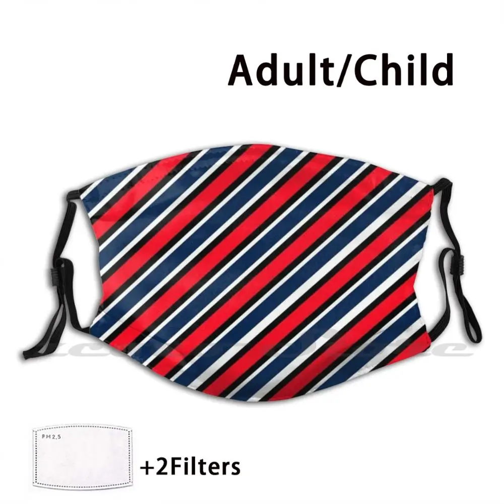 

Team Colors 1...red , Navy White Washable Trending Customized Pm2.5 Filter Mask Team Colors Yellow Purple Black White