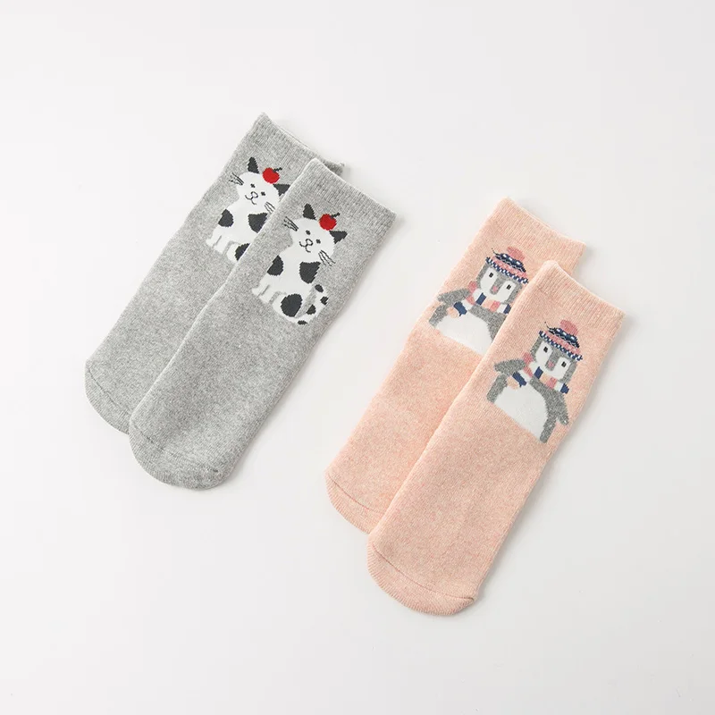 DB11968 dave bella autumn winter baby girl print sock children cute socks 2pcs