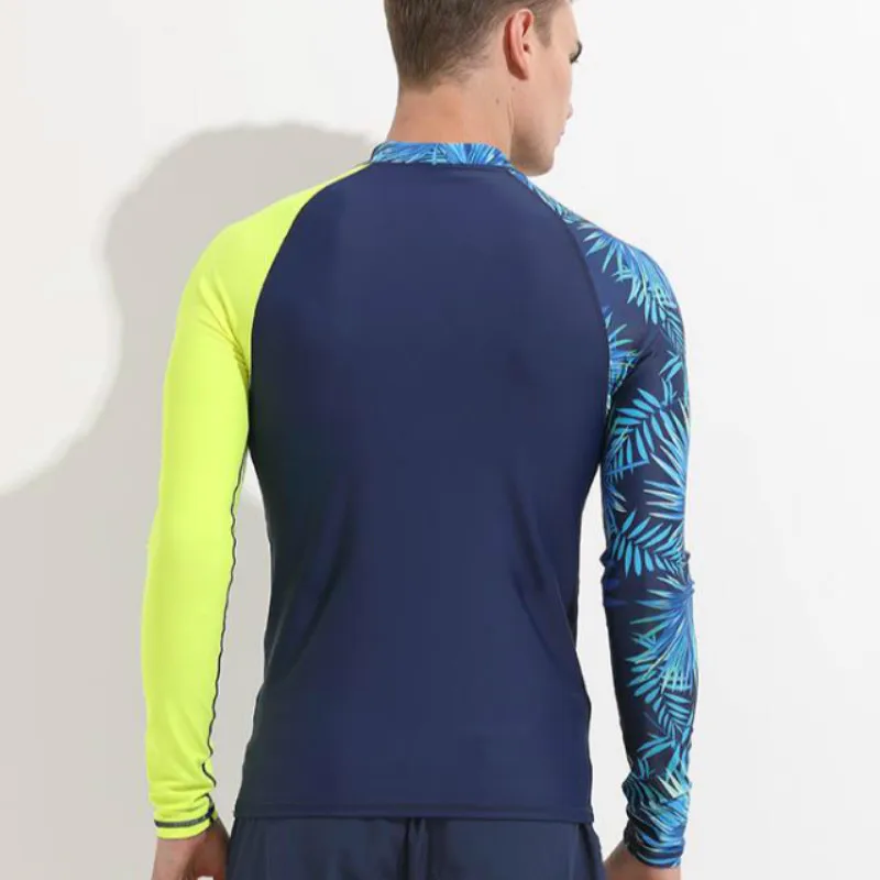 Rashguard Men Swim Tshirt Surf Diving Suit Water Sportswear Wetsuit Sun Protection Lycra Windsurf Long Sleeve Swimwear