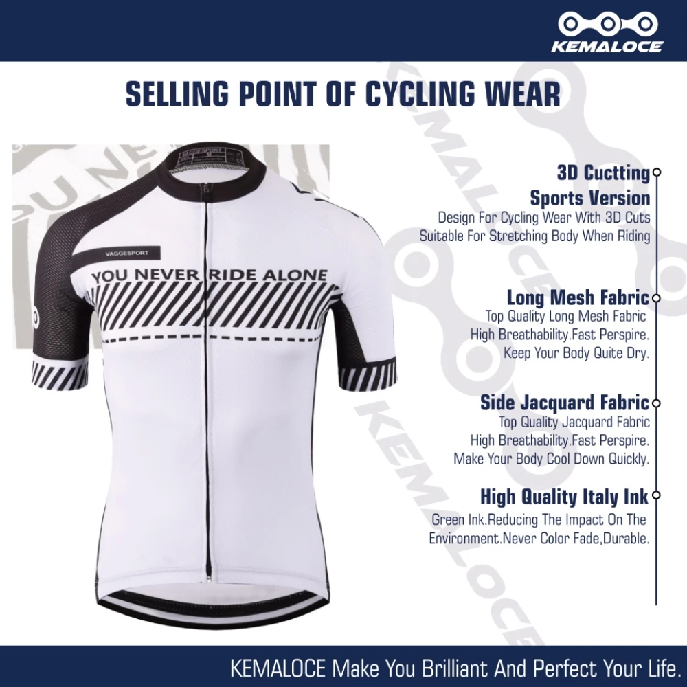 KEMALOCE Cycling Jersey 2022 Road Men Quick Dry Bicycle China Summer Anti-Uv MTB Dry Racing White Fit Blank XS-5XL Bike T Shirt