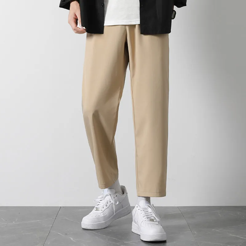 Pantalon sarouel pour hommes, décontracté, solide, grande taille 5XL, Harajuku Ulzzang Chic, tendance, ample, Style coréen, taille élastique, Ins hip hop