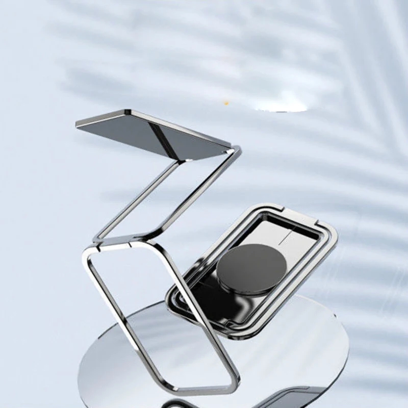 360องศาหมุนปรับโทรศัพท์มือถือพับ Stand Bracket โทรศัพท์พับได้สำหรับผู้ถือรถแม่เหล็กโทรศัพท์แท็บเล็ต