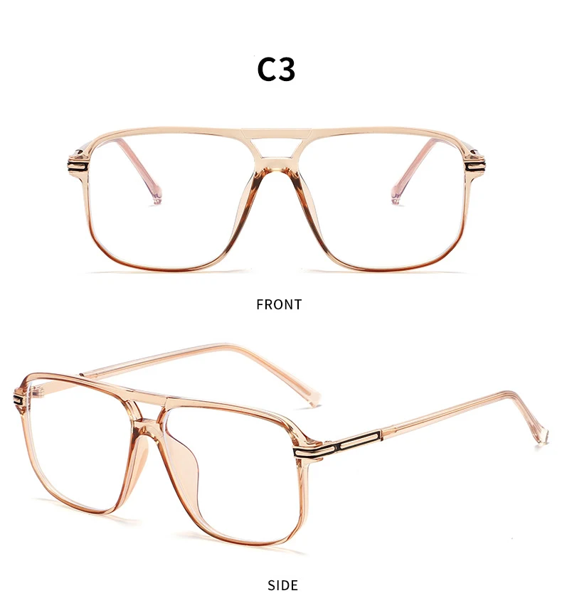 Blau Licht Blockieren Gläser Rahmen für Männer und Frauen Optische Gläser Vollrand Aviator Stilvolle Rezept Brille Pilot Rahmen – Detail 10