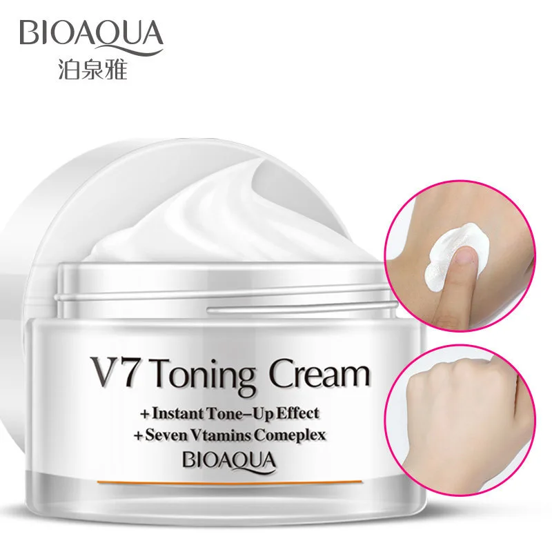 Bioaqua V7 Seven Vitamin Day Creams Moisturizing Face Cream Deep Hydrating Anti Aging Toning Whitening Brighten Skin Care Smooth