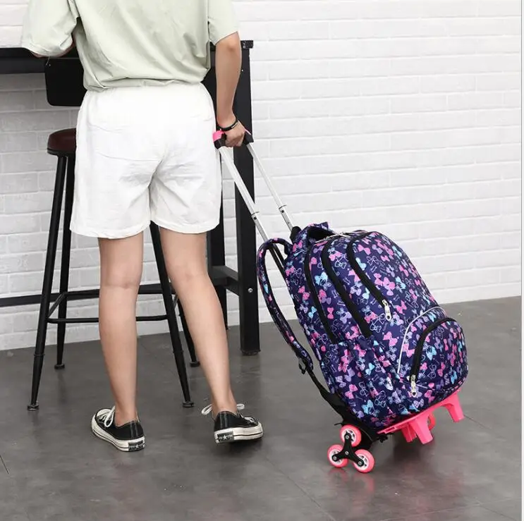 School Rolling backpack for girls Wheeled Backpack for school Children school trolley Bag kids travel trolley backpack on wheels