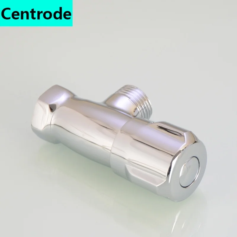 Triangle valve 4 points copper valve body ceramic valve core water heater valve switch cold and hot water through valve