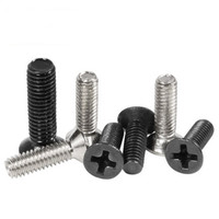 50/100pcs M1 M1.2 M1.4 M1.6 M2 M2.5 M3 M4 din965 Mini Micro Black 304 Stainless steel Cross Phillips Flat Countersunk Head Screw