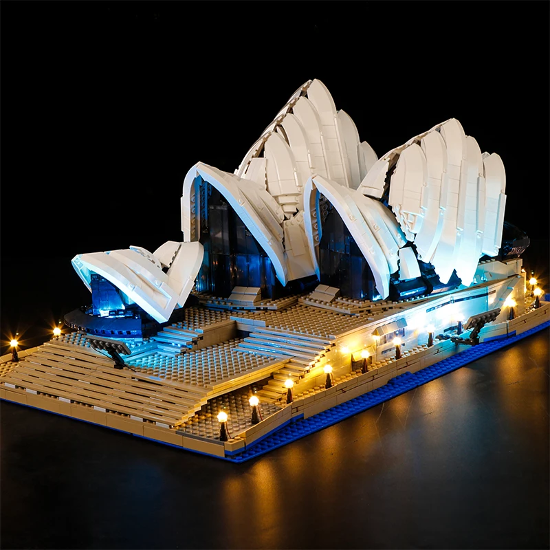 Led Light Up Kit  For 10234 17003 City Series Sydney Opera House Building Bricks (only Light With Battery Box)