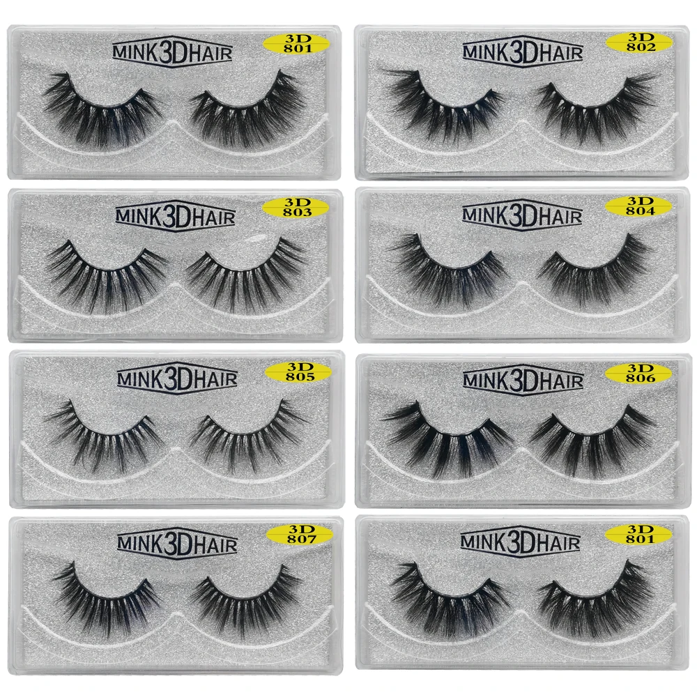 10 Pairs 3D Mink Lashes Vendors Natural False Eyelashes Makeup Eye Lashes Fake Eyelashes Bulk