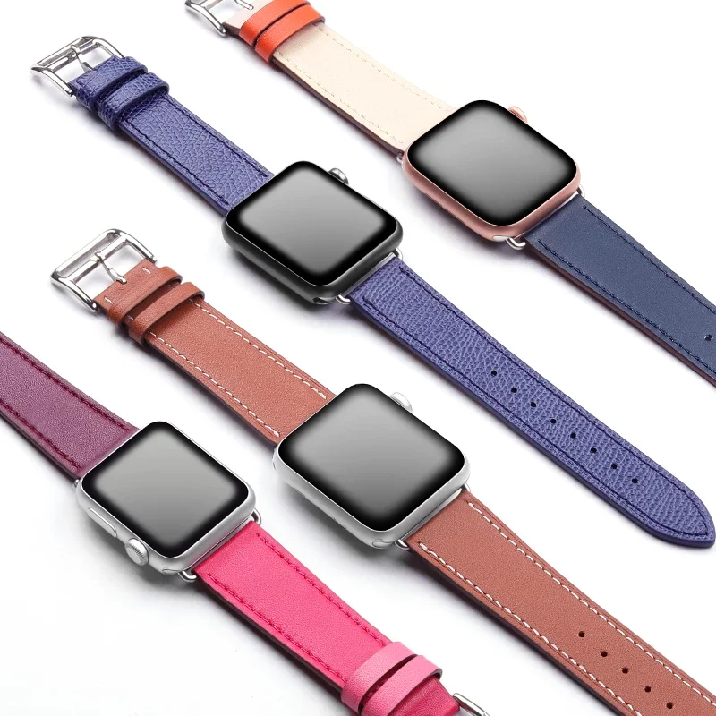 

Leather Strap For Apple Watch Band 45mm 41mm 44mm 40mm 38mm 42mm 44 Mm Bracelet Belt Correa Pulseira iWatch Series 6 Se 5 4 3 7