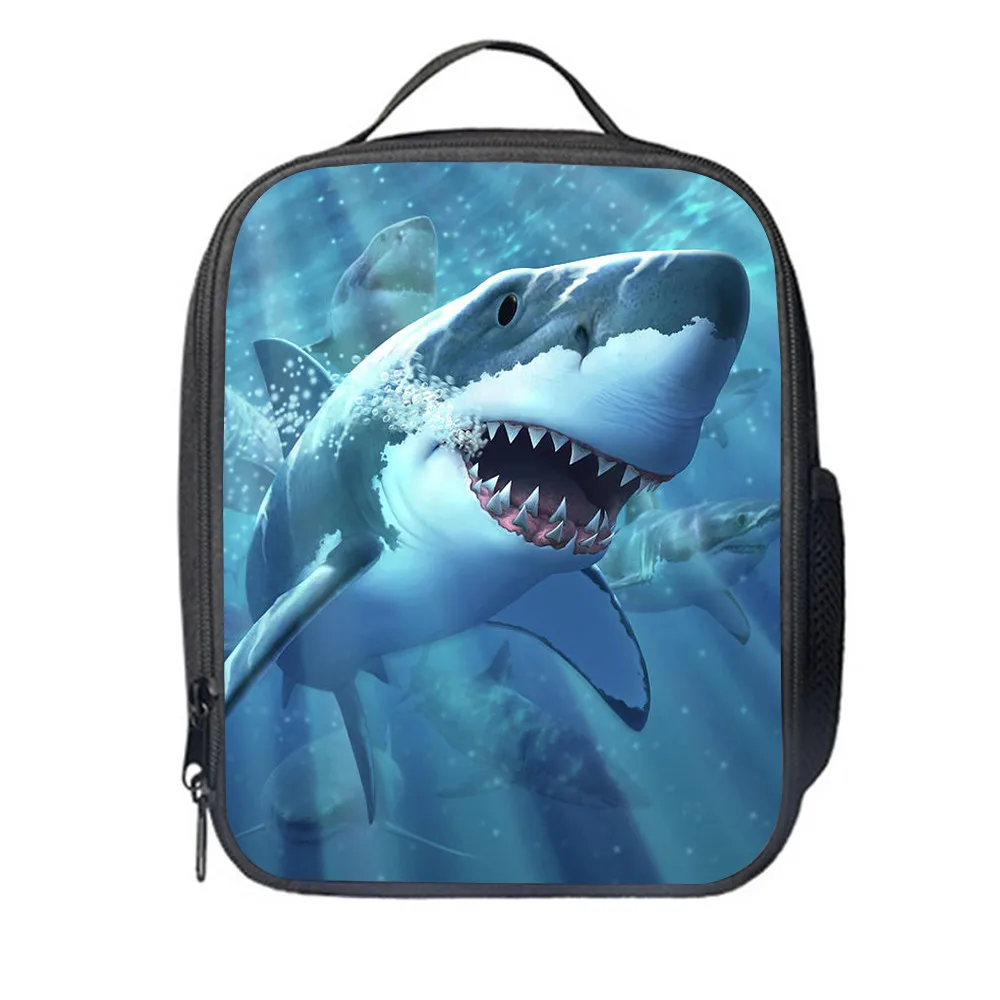 Lunch Bag Space Customized Universe Shark  Anime Women Men Teenagers Boys Girls Kid School Thermal Cooler Insulated Tote Box