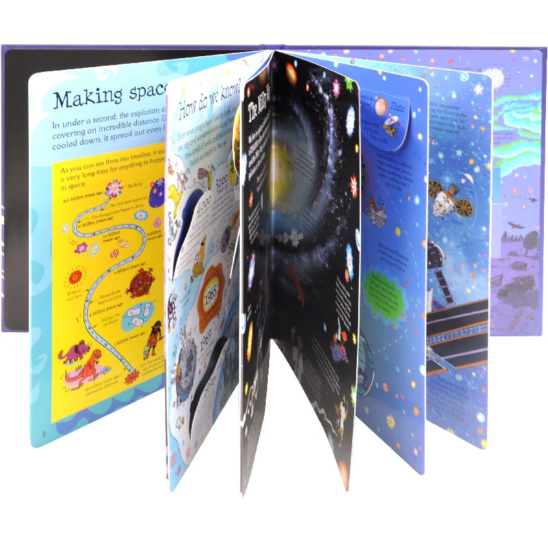 Usborne ver dentro do espaço inglês educacional 3d aleta imagem livros espaço universo crianças ciência livro