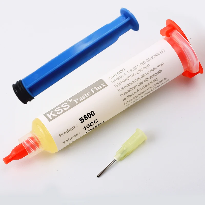 2pcs/lot KSS S800 10CC Solder paste Flux 100% Original Fluxs for Soldering fluxo de BGA Welding Dispensing needle flux Fluxes