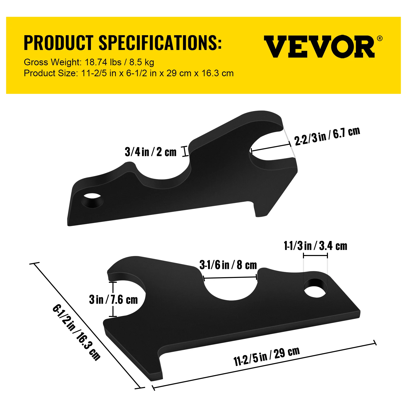 VEVOR حفارة سريعة إرفاق آذان دلو متوافق مع Kutoba KX040 KX71 KX91 KX121 طلاء أسود الصلب لقطع دقيقة الحرفية