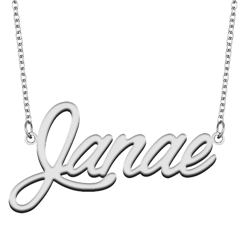 Janae Custom Name Necklace Customized Pendant Choker Personalized Jewelry Gift for Women Girls Friend Christmas Present