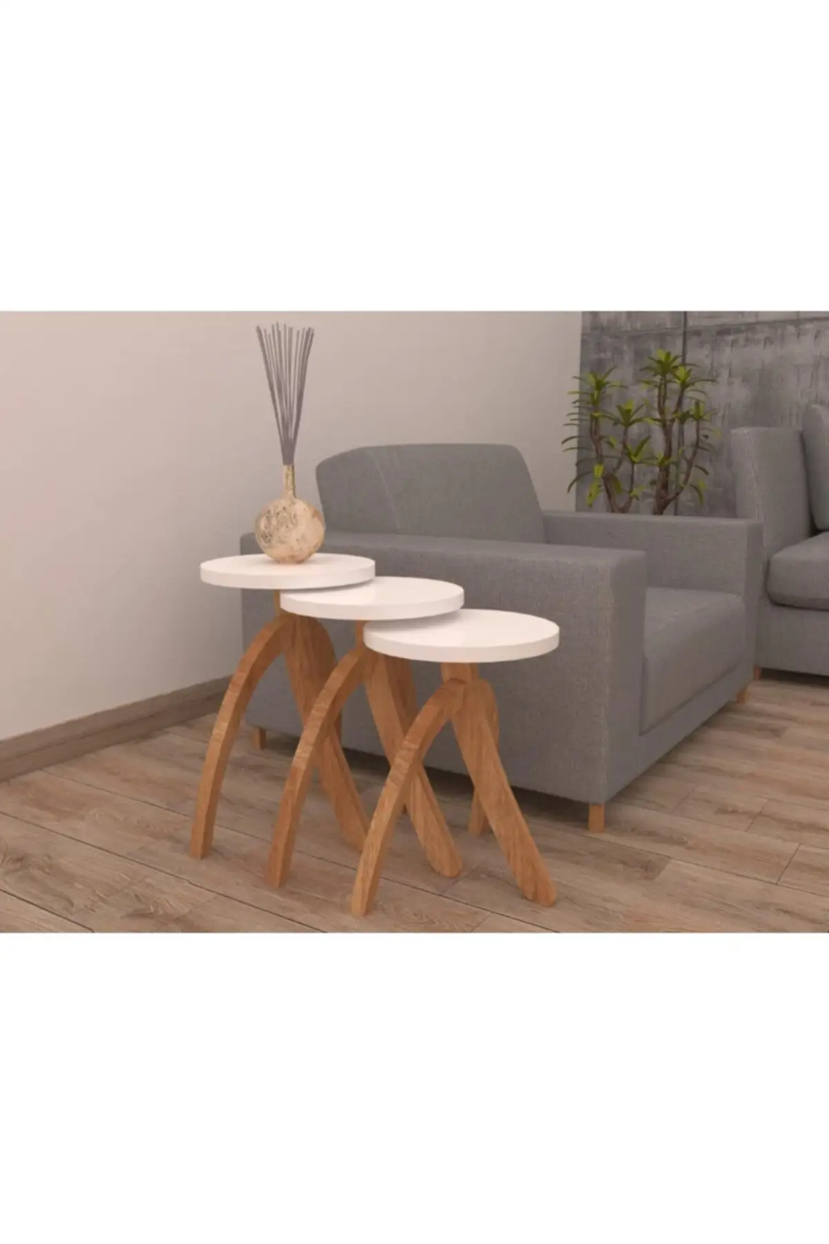 Flamingo Oval Zigon Coffee Table 3 pcs coffee table set