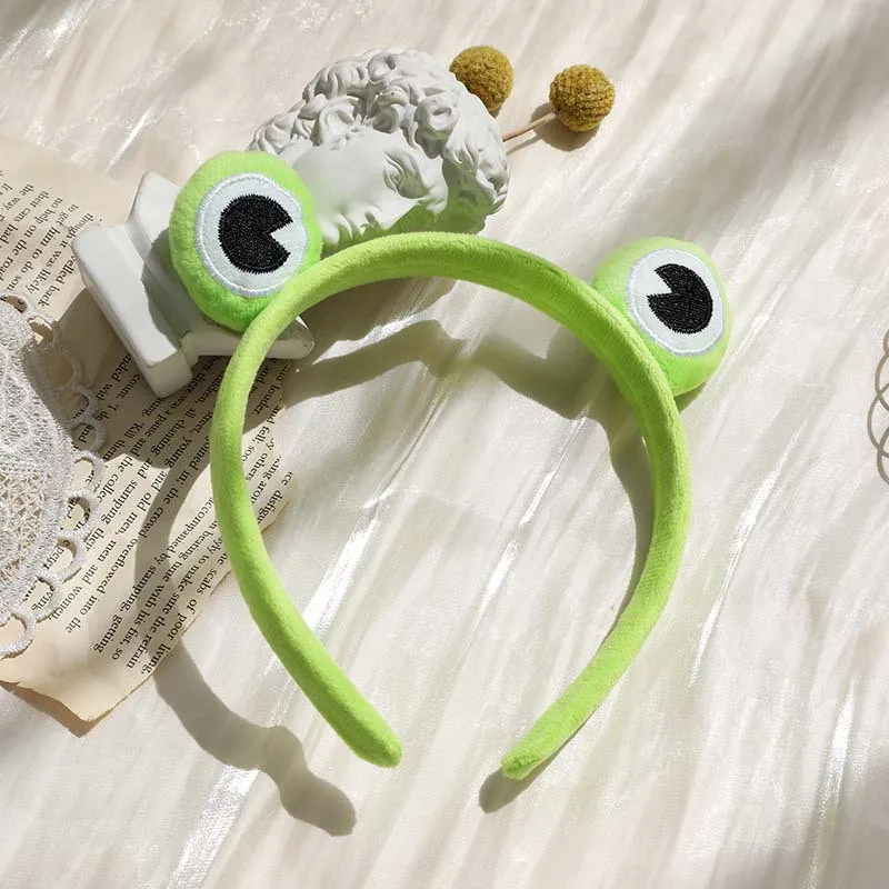 Funny Frog Makeup Headband Wide-brimmed Elastic Hairbands Cute Girls Hair Bands Women Hair Accessories Girls Hairband