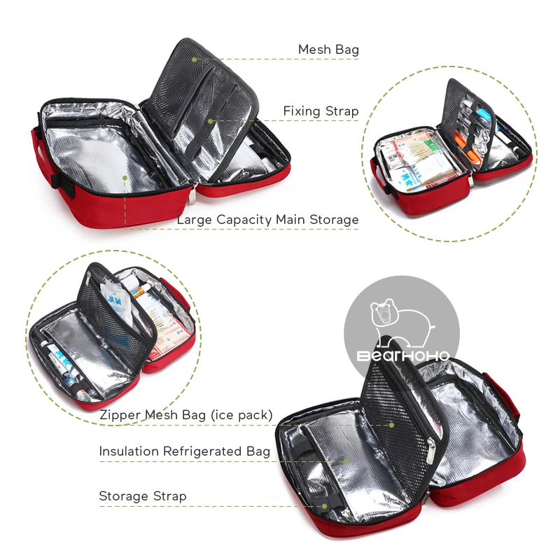 Portable Insulin Refrigerator Bag Small Medicine Refrigerator Box Outdoor Medical First Aid Kit Thermal Insulation Cooling Bag