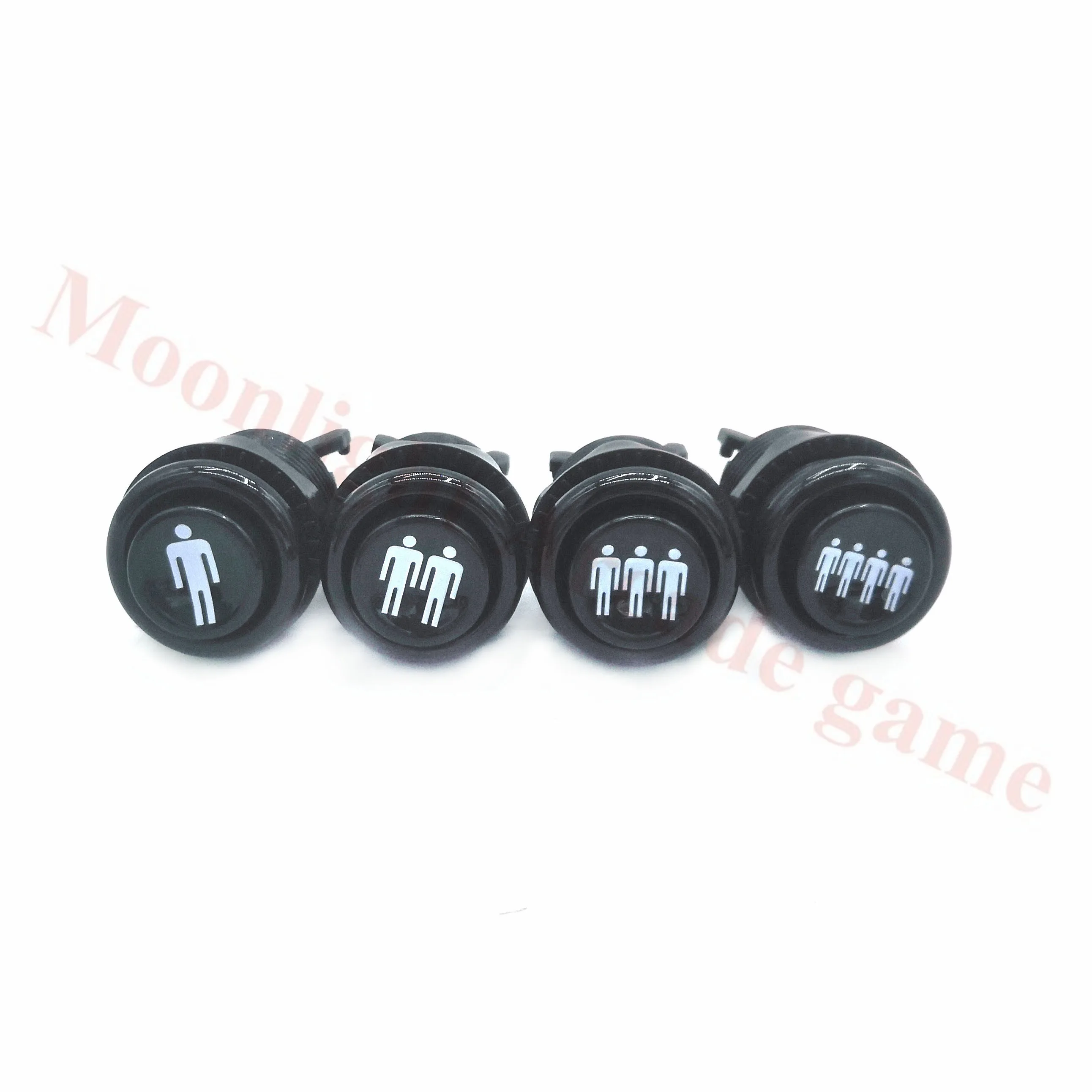 2PCS Happ Style 1P/2P/3P/4P Black/White Start American Push Buttons With Micro Switch For Arcade Machine Games Mame Jamma Parts