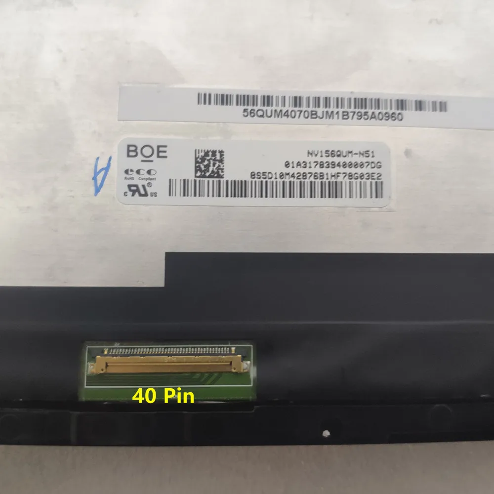 Imagem -03 - Display Lcd Assembléia Tela Sensível ao Toque para Lenovo Yoga 730 15ikb 15iwl Tela Lcd 15.6