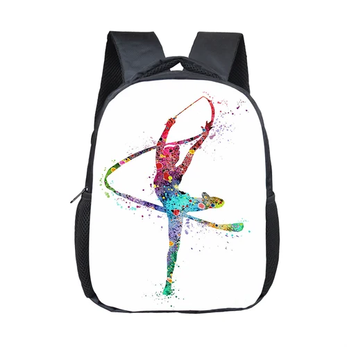 Imagen 2 del producto Mochila con estampado artístico de gimnasia, mochilas escolares para niñas, mochila para niños, mochila para guardería, bolsas Kawaii para niños pequeños, regalo