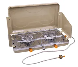 Outdoor Portable Gas Stove,Double Burners Oven, High Power, Foldable Windproof Grill, Factory Direct