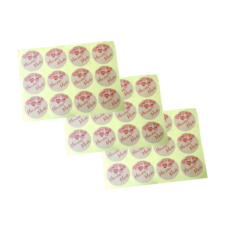 120 Pcs/lot Round Red Small Hearts DIY Decorative Stickers Paper Handmade Sealing Baking Package Cake Cookies Box Label