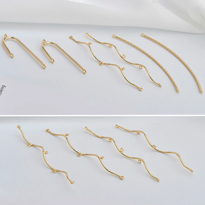 18K مطلية بالذهب قلادة واحدة معلقة على شكل حرف U الانحناء حزام قلادة ear بها بنفسك الأذن الديكور تركيبات المواد الهندسية