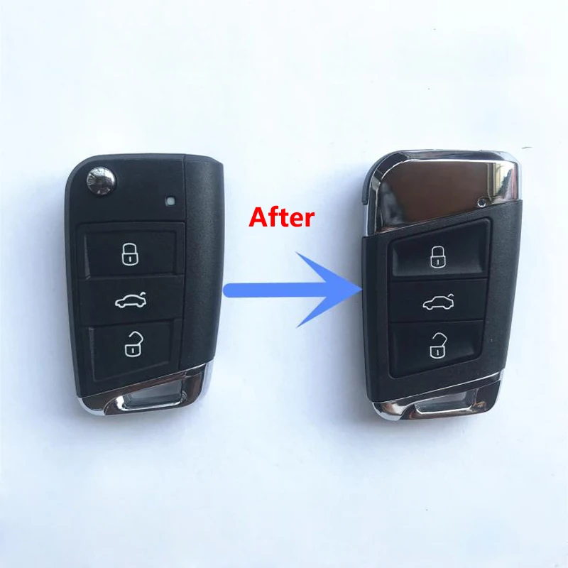 MQB Car Modified Remote Key Shell for VW Golf Jetta Tiguan Polo for Superb Octavia Yeti Fabia Key Case for SEAT Remote Key Case