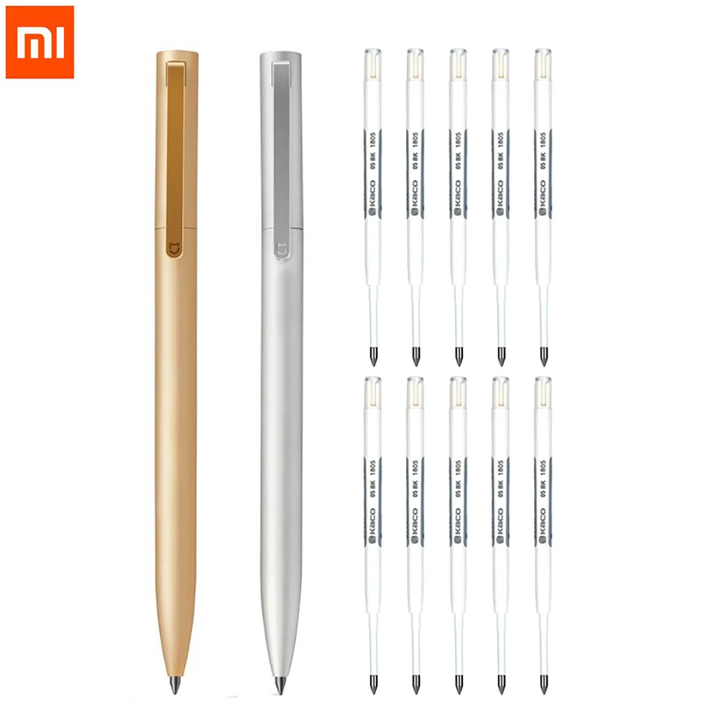 Original Xiaomi Metal Pen Mi Sign Pens Rollerball Pучка Caneta PREMEC Switzerland Refill for Business Office School Stationery