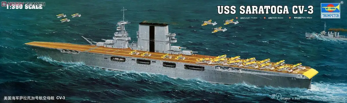 

Trumpeter 05607 1:350 U.S.Navy Aircraft Carrier CV-3 Saratoga model kit