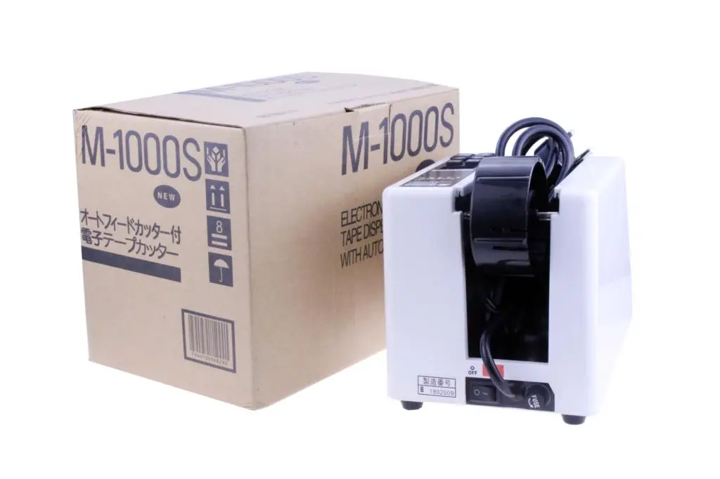 M-1000S 18W Automatic Tape Dispenser Electric Adhesive Tape Cutter Cutting Machine 5-999mm High temperature belt cutter