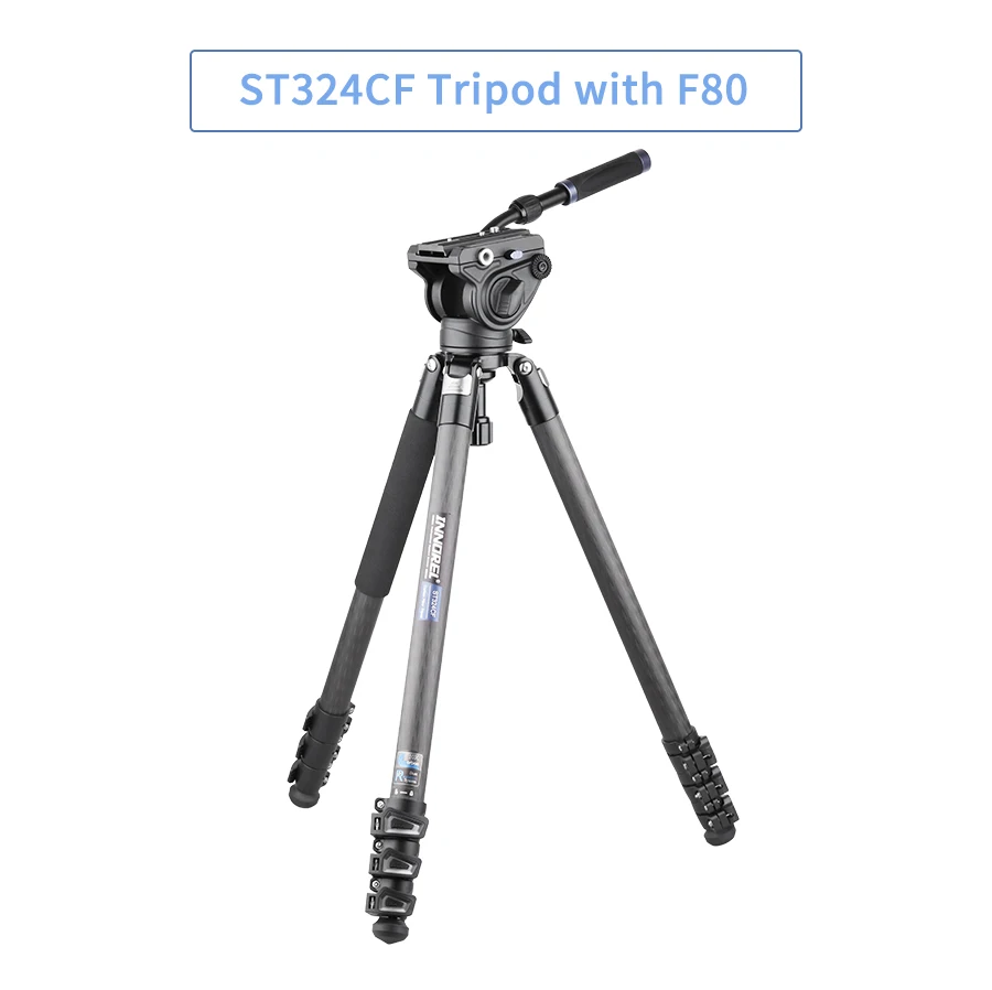 ST324CT/CF Professional 10 Layers Carbon Fiber Tripod for DSLR Camera Video Camcorder Birdwatching Heavy Duty Stand Bowl Adapter