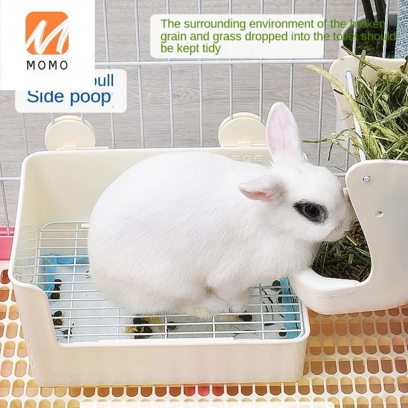 Rabbit Toilet Bedpan Anti-Spray Urine Pet Totoro Mink Guinea Pig Sand-Free Rabbit Supplies