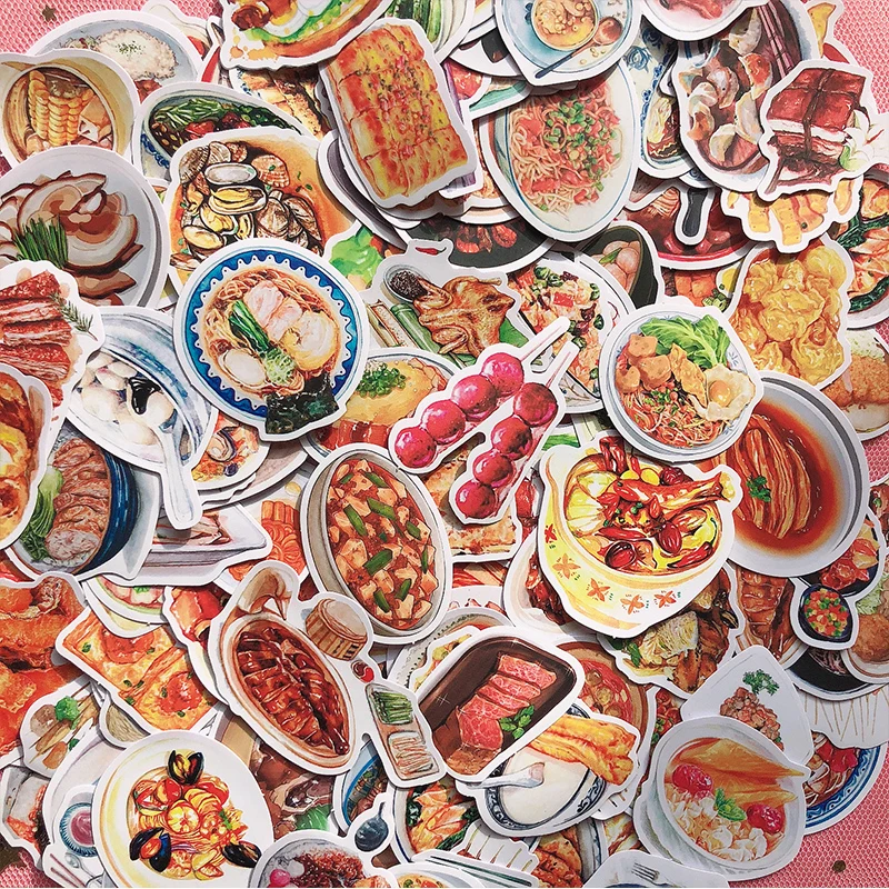 160PCS/set Food Recipe Sticker DIY Scrapbooking journal Mobile Computer Gift Sealing Diary Decoration Sticker