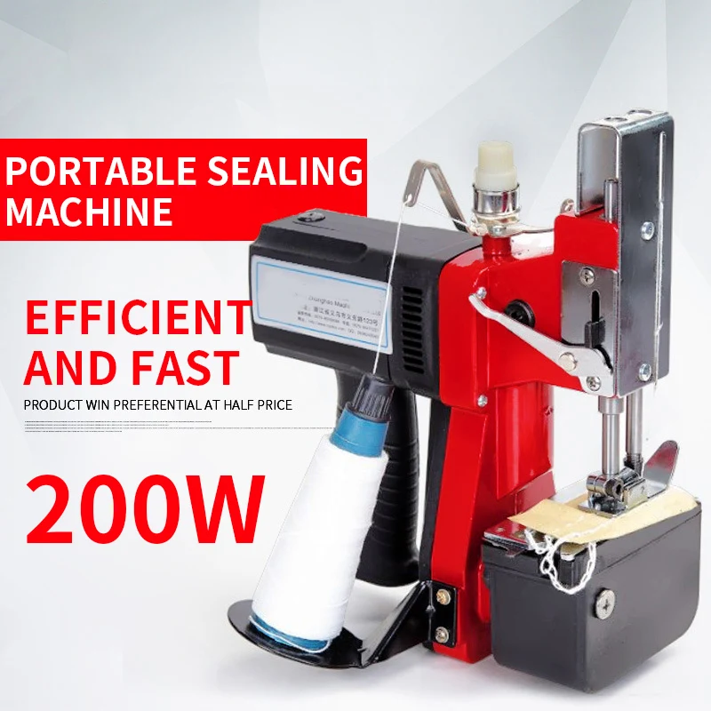 

GK9-200 Gun Type Portable Electric Sealing Machine Woven Bag Sealing Machine Quick Packing Machine Automatic Cutting Rope