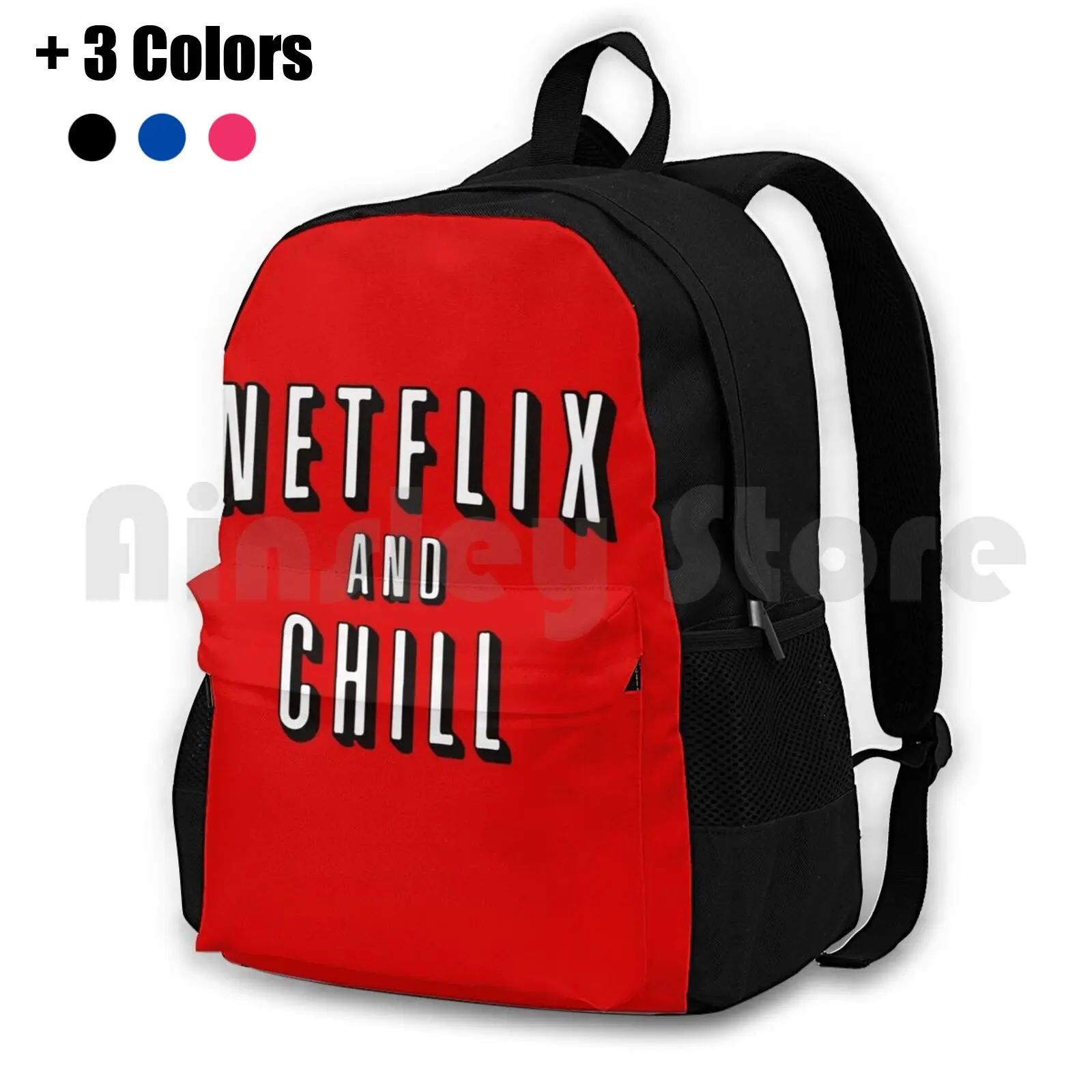 Netflix And Chill Outdoor Hiking Backpack Waterproof Camping Travel Netflix Netflix And Chill Movie Tv Funny