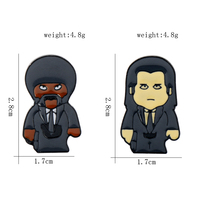 Movie Pulp Fiction Brooches Pins Vincent Jules Enamel Badge Lapel Pin Backpack Bags Coat Jewelry For Men Women Gifts