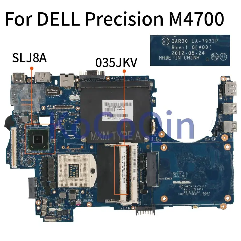 

Для DELL Precision M4700 материнская плата для ноутбука CN-035JKV 035JKV QAR00 LA-7931P SLJ8A Материнская плата ноутбука DDR3