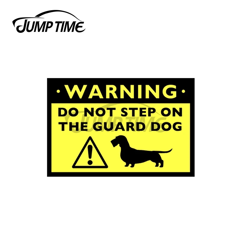 JumpTime 13 x 4cm Humorous Dachshund Warning (Wirehaired Dachshund) Window Wiper Decals Car Styling Decor Sticker JDM