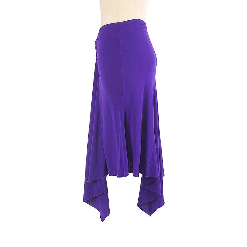 Purple Latina Dance Skirt For Women Rumba Costume Irregular Skirts Ballroom Practice Wear Tap Dance Wear Salsa Clothes  JL1995