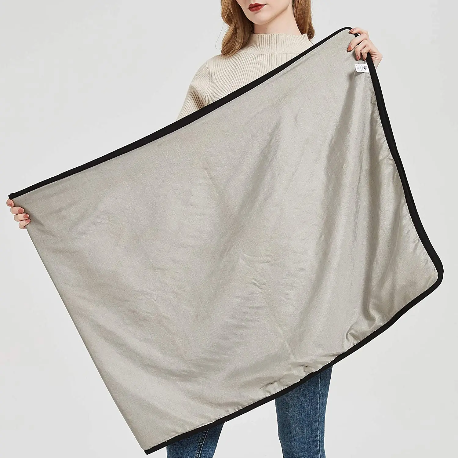 Silver Wrap Blanket EMF protection  EMF Wrap Poncho |Radiation Protection| Large Pregnancy Blanket, 5G Anti-Radiation