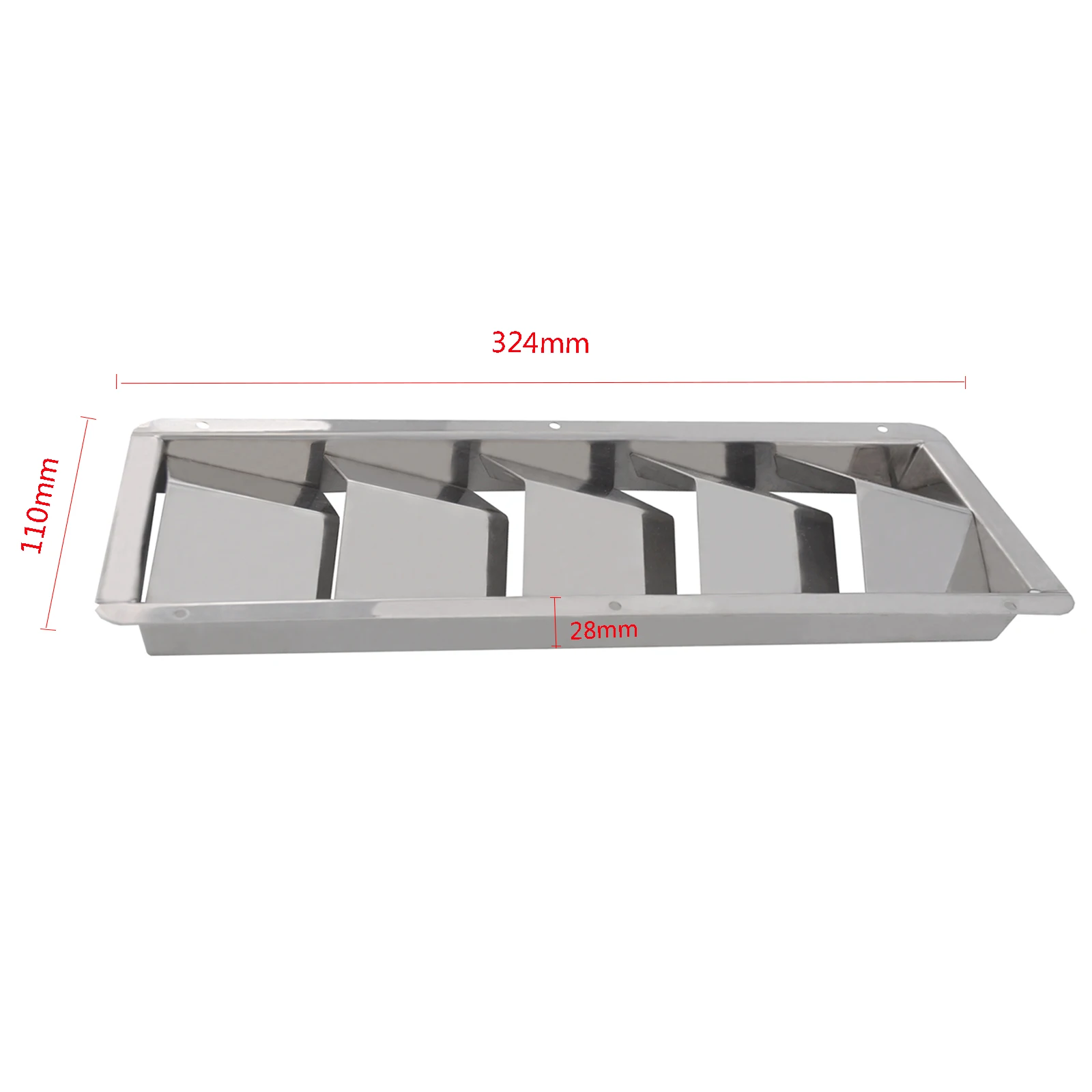 Boat 316 Stainless Steel 5 Slots Air Louvered Vent Marine Yacht Grille Ventilators Cover